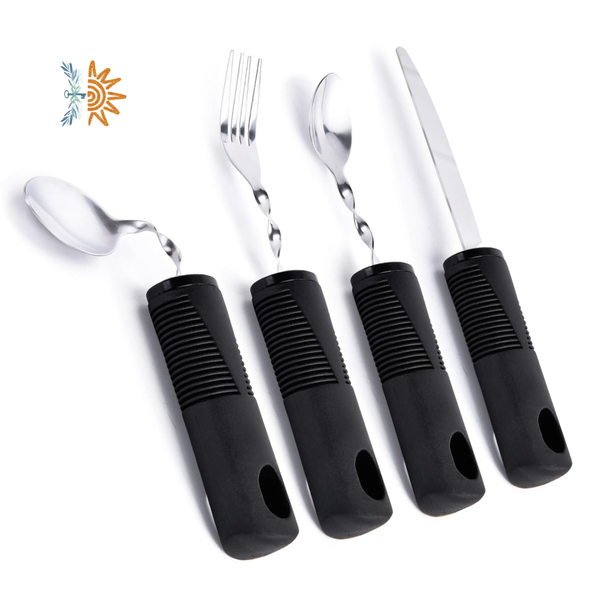 Weighted Angled Cutlery Set 4pc | Tremor Aid | NDIS AT