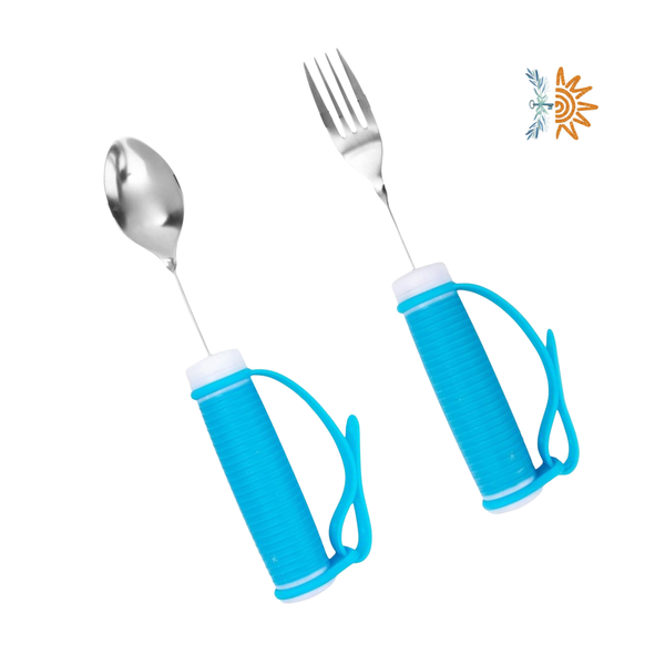 Flexible Cutlery Set 2pc | Adjustable Angle | NDIS Daily Living Aid