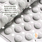 Non-Slip Bath Mat Grey | Bathroom Safety | NDIS AT