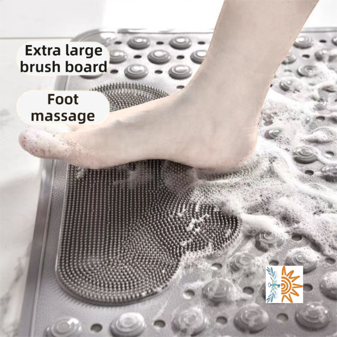 Non-Slip Bath Mat Grey | Bathroom Safety | NDIS AT