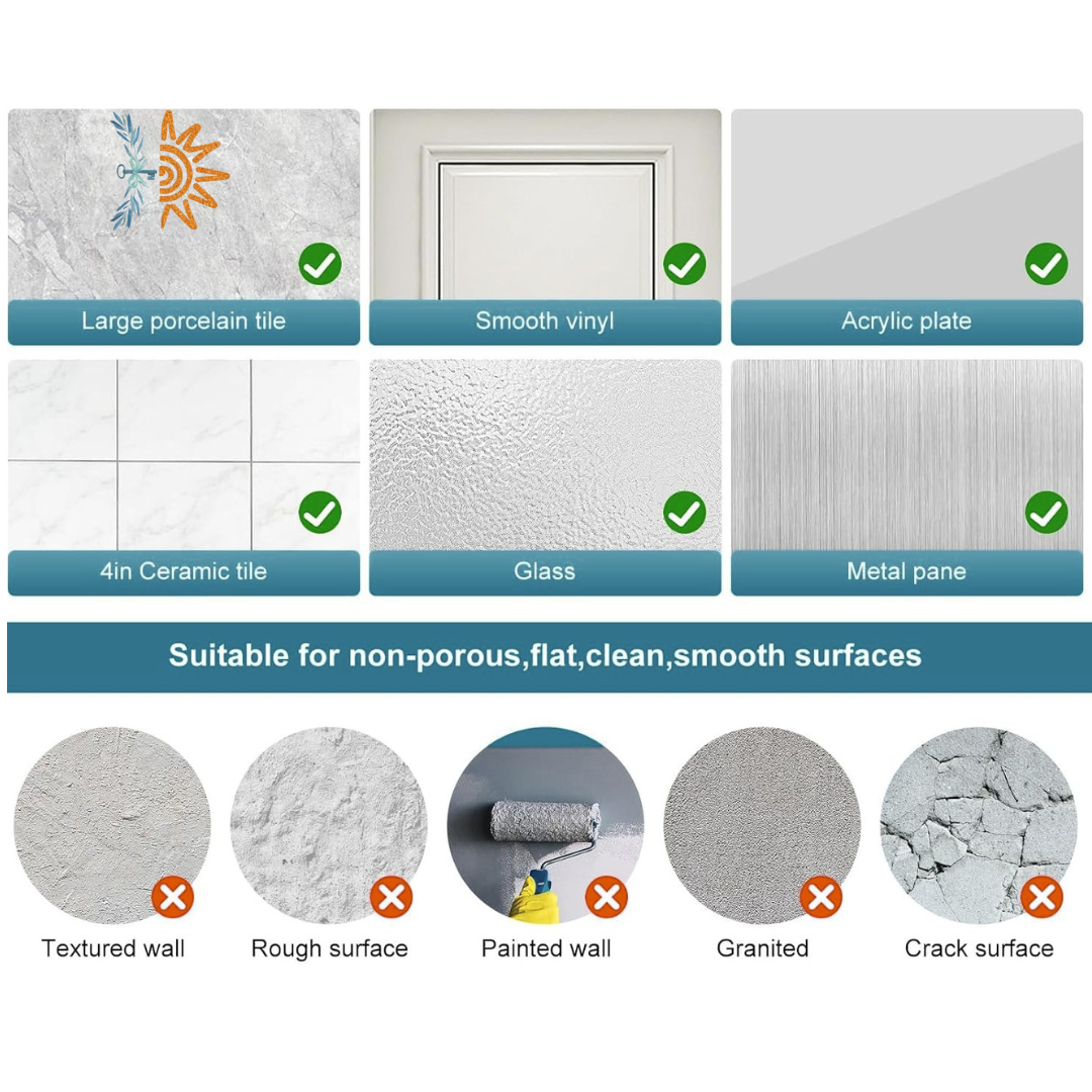 Suction Grab Handles 2 Pack | No-Drill Bathroom Rail | NDIS AT