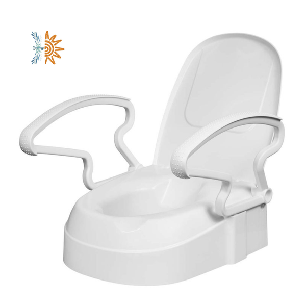 Toilet Seat Raiser Armrests Adjustable Height | NDIS AT | Fall Prevention