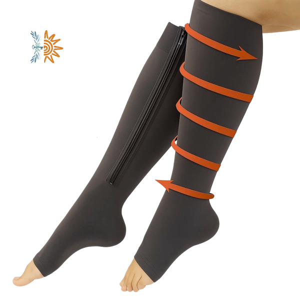 Zip-Up Compression Socks L–XL 2 Pack | Easy On | NDIS AT