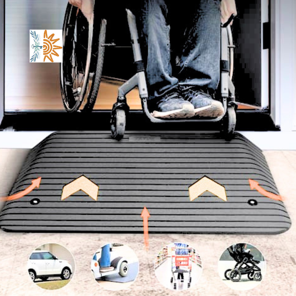 Rubber Wedge Ramp 8.9cm | Medium Step Access | NDIS AT