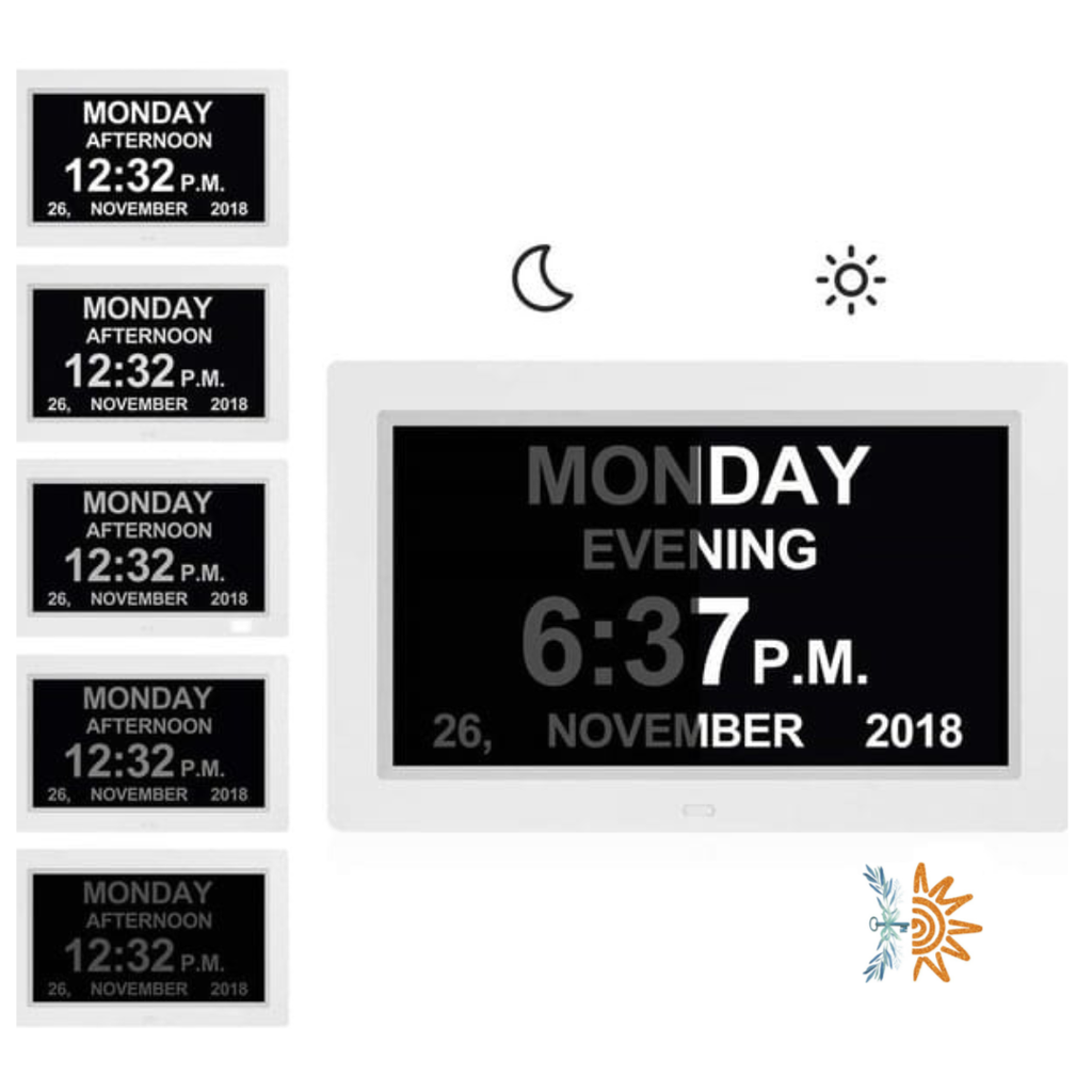 7 Inch Day & Time Clock | Dementia & Cognitive Support | NDIS AT