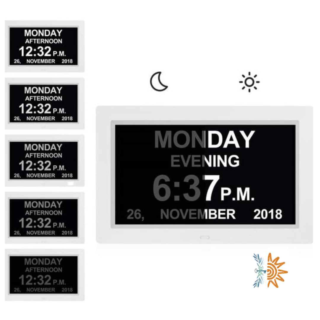 7 Inch Day & Time Clock | Dementia & Cognitive Support | NDIS AT