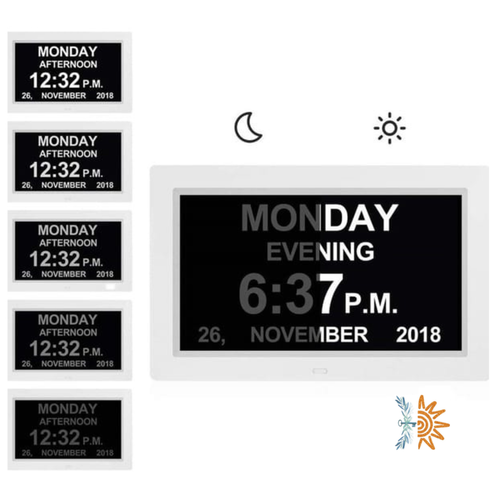 7 Inch Day & Time Clock | Dementia & Cognitive Support | NDIS AT