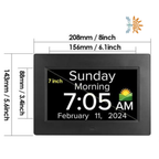7 Inch Day & Time Clock | Dementia & Cognitive Support | NDIS AT