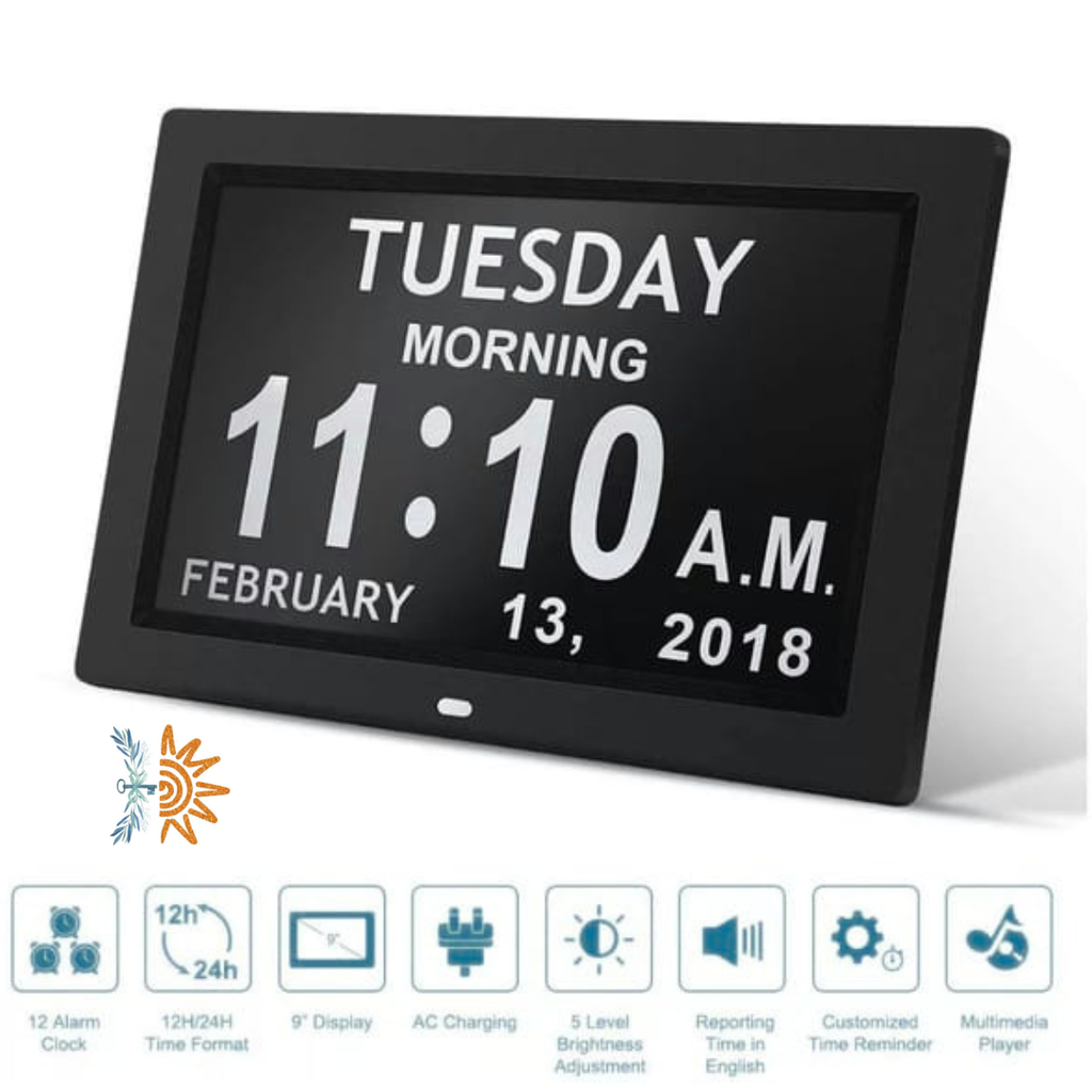 10 Inch Day & Time Clock | Large Display | NDIS AT