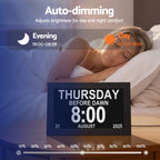 10 Inch Day & Time Clock | Large Display | NDIS AT