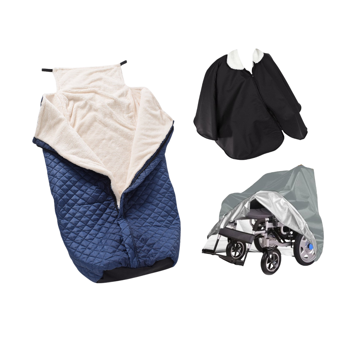 Wheelchair Warmth Weather Bundle - Footmuff, Thermal Poncho & All-Weather Cover | NDIS Thermoregulation AT