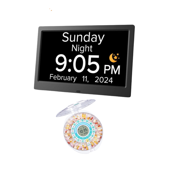 Stay on Track Kit - Day Time Clock & Automatic Pill Dispenser | NDIS Cognitive AT Australia